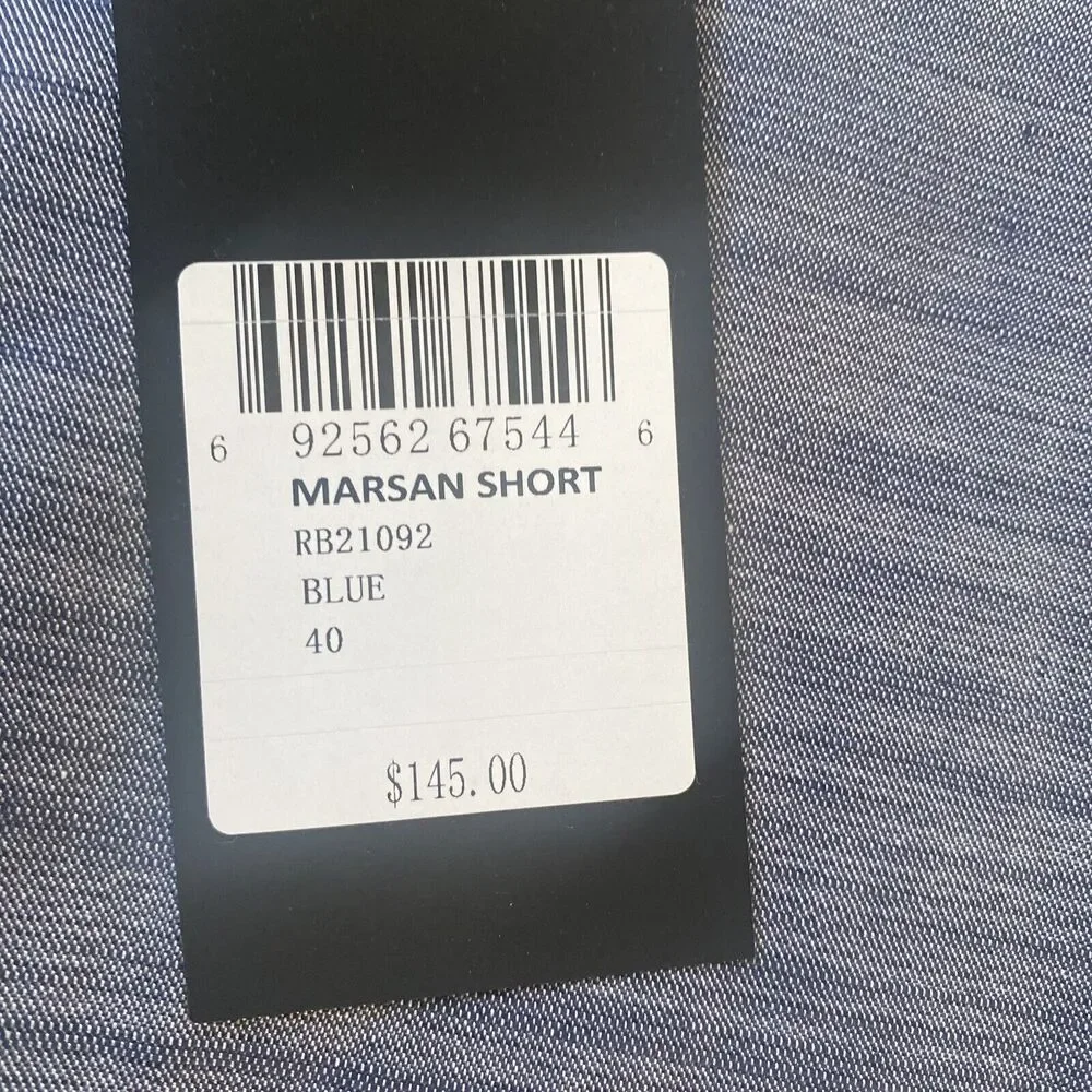 Robert Barakett Men's Size 40 Dusty Moss Lomita Casual 8” Knit Twill Shorts Blue